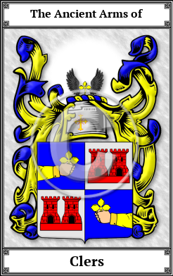 Clers Family Crest Download (JPG)  Book Plated - 150 DPI