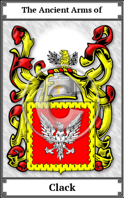 Clack Family Crest Download (JPG) Book Plated - 600 DPI