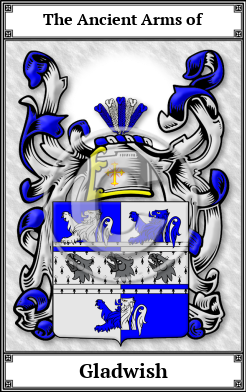 Gladwish Family Crest Download (JPG) Book Plated - 600 DPI