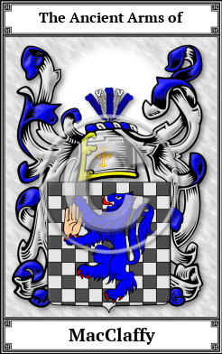 MacClaffy Family Crest Download (JPG)  Book Plated - 150 DPI