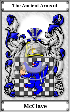 McClave Family Crest Download (JPG)  Book Plated - 150 DPI