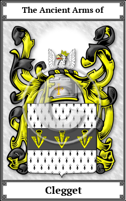 Clegget Family Crest Download (JPG) Book Plated - 600 DPI