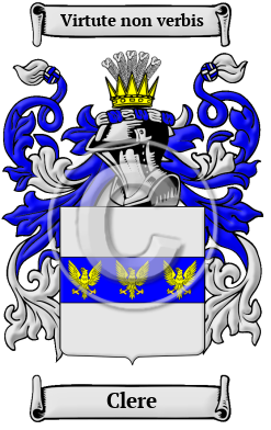 Clere Family Crest Download (JPG) Heritage Series - 600 DPI