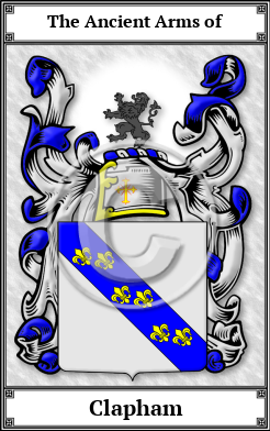 Clapham Family Crest Download (JPG)  Book Plated - 150 DPI