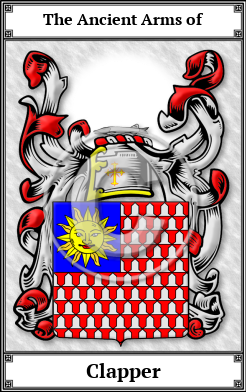 Clapper Family Crest Download (JPG) Book Plated - 600 DPI