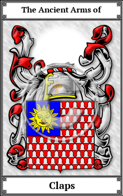 Claps Family Crest Download (JPG)  Book Plated - 150 DPI