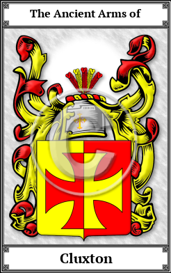 Cluxton Family Crest Download (JPG)  Book Plated - 150 DPI