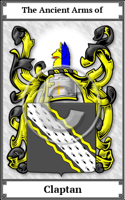 Claptan Family Crest Download (JPG)  Book Plated - 150 DPI