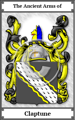 Claptune Family Crest Download (JPG)  Book Plated - 150 DPI