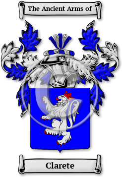 Clarete Family Crest Download (JPG) Legacy Series - 600 DPI