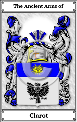 Clarot Family Crest Download (JPG)  Book Plated - 150 DPI