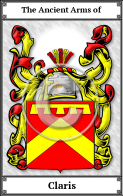 Claris Family Crest Download (JPG)  Book Plated - 150 DPI