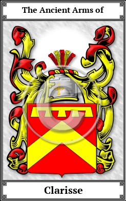 Clarisse Family Crest Download (JPG)  Book Plated - 150 DPI