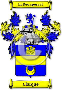 Clarque Family Crest Download (JPG) Legacy Series - 600 DPI