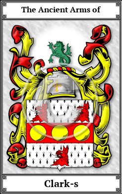 Clark-s Family Crest Download (JPG)  Book Plated - 150 DPI