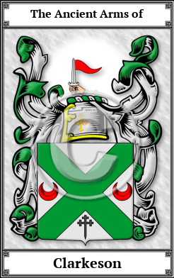 Clarkeson Family Crest Download (JPG)  Book Plated - 150 DPI