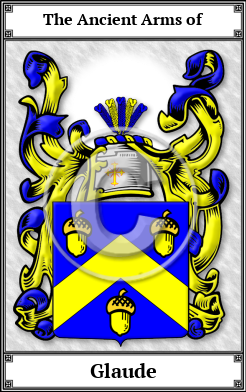 Glaude Family Crest Download (JPG)  Book Plated - 150 DPI