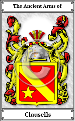 Clausells Family Crest Download (JPG) Book Plated - 600 DPI
