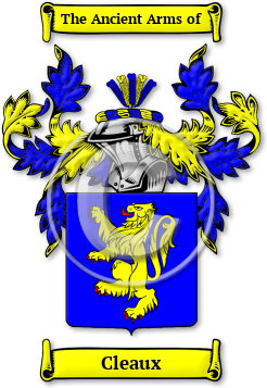 Cleaux Family Crest Download (jpg) Legacy Series - 150 DPI