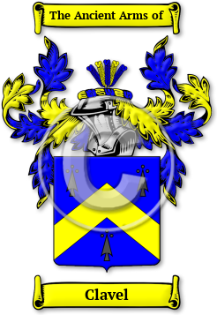 Clavel Family Crest Download (jpg) Legacy Series - 150 DPI