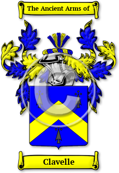 Clavelle Family Crest Download (jpg) Legacy Series - 150 DPI