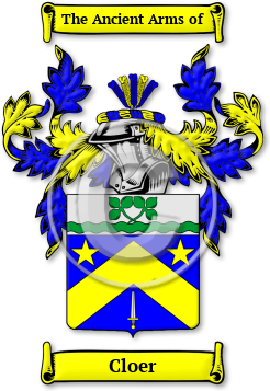 Cloer Family Crest Download (jpg) Legacy Series - 150 DPI