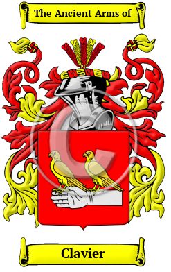 Clavier Family Crest Download (JPG) Heritage Series - 600 DPI