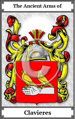 Clavieres Family Crest Download (JPG) Book Plated - 600 DPI
