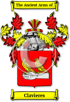 Clavieres Family Crest Download (JPG) Legacy Series - 600 DPI