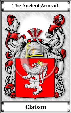 Claison Family Crest Download (JPG)  Book Plated - 150 DPI