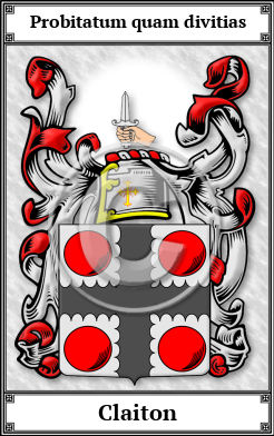 Claiton Family Crest Download (JPG)  Book Plated - 150 DPI