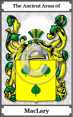 MacLary Family Crest Download (JPG)  Book Plated - 150 DPI