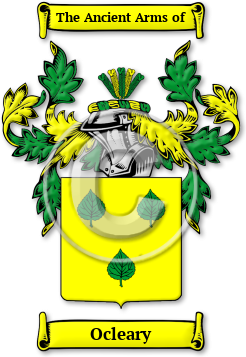 Ocleary Family Crest Download (jpg) Legacy Series - 150 DPI