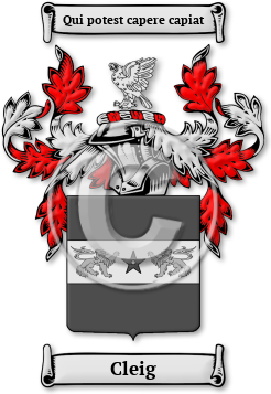 Cleig Family Crest Download (jpg) Legacy Series - 150 DPI