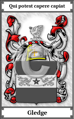 Gledge Family Crest Download (JPG)  Book Plated - 150 DPI