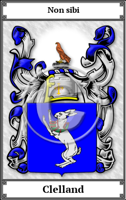 Clelland Family Crest Download (JPG)  Book Plated - 150 DPI
