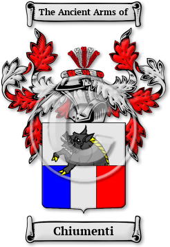 Chiumenti Family Crest Download (jpg) Legacy Series - 150 DPI