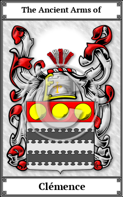 Clémence Family Crest Download (JPG)  Book Plated - 150 DPI