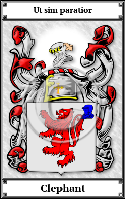 Clephant Family Crest Download (JPG) Book Plated - 600 DPI