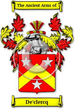 De'clercq Family Crest Download (jpg) Legacy Series - 150 DPI