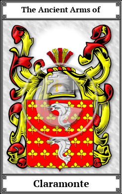 Claramonte Family Crest Download (JPG)  Book Plated - 150 DPI