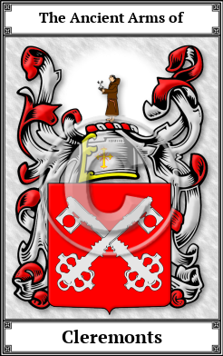 Cleremonts Family Crest Download (JPG)  Book Plated - 150 DPI