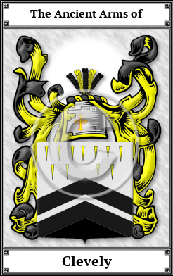 Clevely Family Crest Download (JPG)  Book Plated - 150 DPI