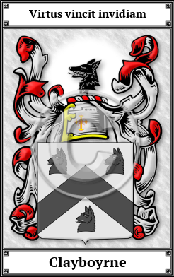 Clayboyrne Family Crest Download (JPG) Book Plated - 600 DPI