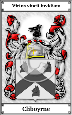 Cliboyrne Family Crest Download (JPG)  Book Plated - 150 DPI