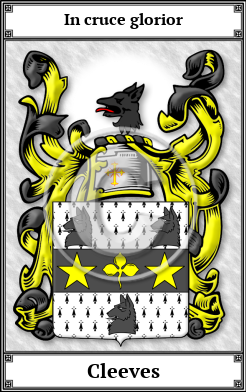Cleeves Family Crest Download (JPG) Book Plated - 600 DPI