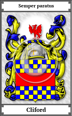 Cliford Family Crest Download (JPG)  Book Plated - 150 DPI