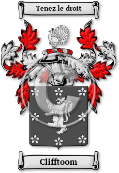 Clifftoom Family Crest Download (jpg) Legacy Series - 150 DPI