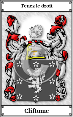 Cliftume Family Crest Download (JPG) Book Plated - 600 DPI