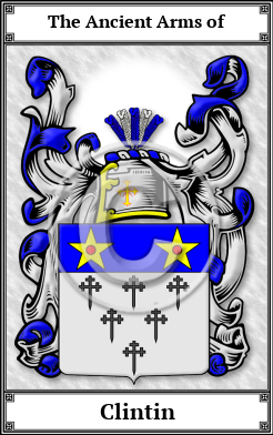Clintin Family Crest Download (JPG)  Book Plated - 150 DPI